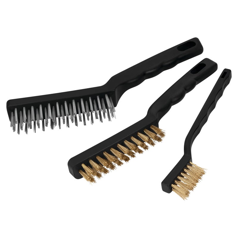 Performance Tool W1149 3-Piece Brass and Stainless-Steel Wire Brush Set - Image 1